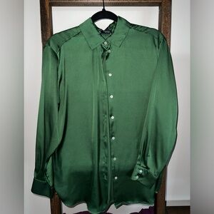 Zara Green Button Down Shirt